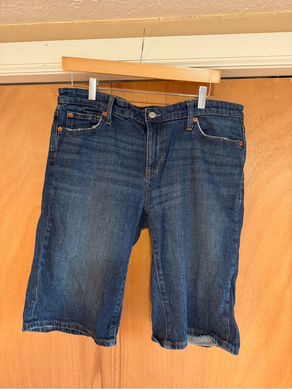 Gap Women's Dark Blue Denim Bermuda Shorts